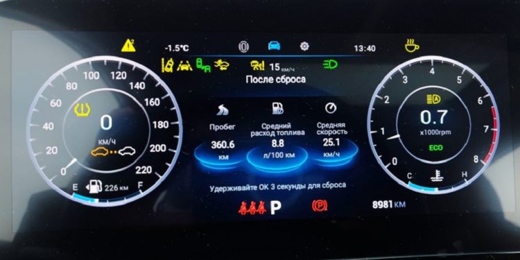 Приборная панель Omoda C5: обзор, особенности работы, глюки